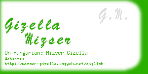 gizella mizser business card